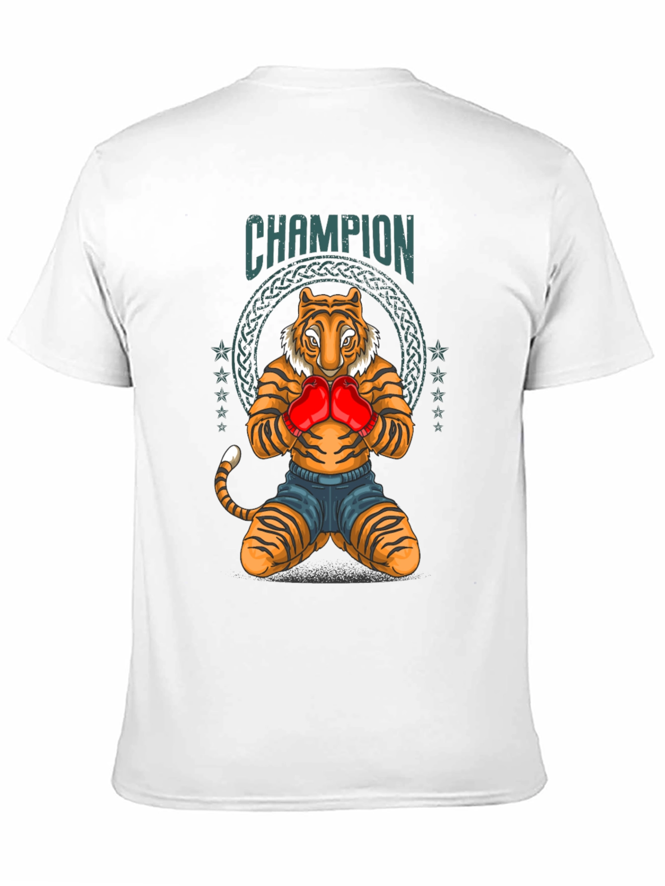 Champion Tiger Boxing T-Shirt - Unique Graphic Tee