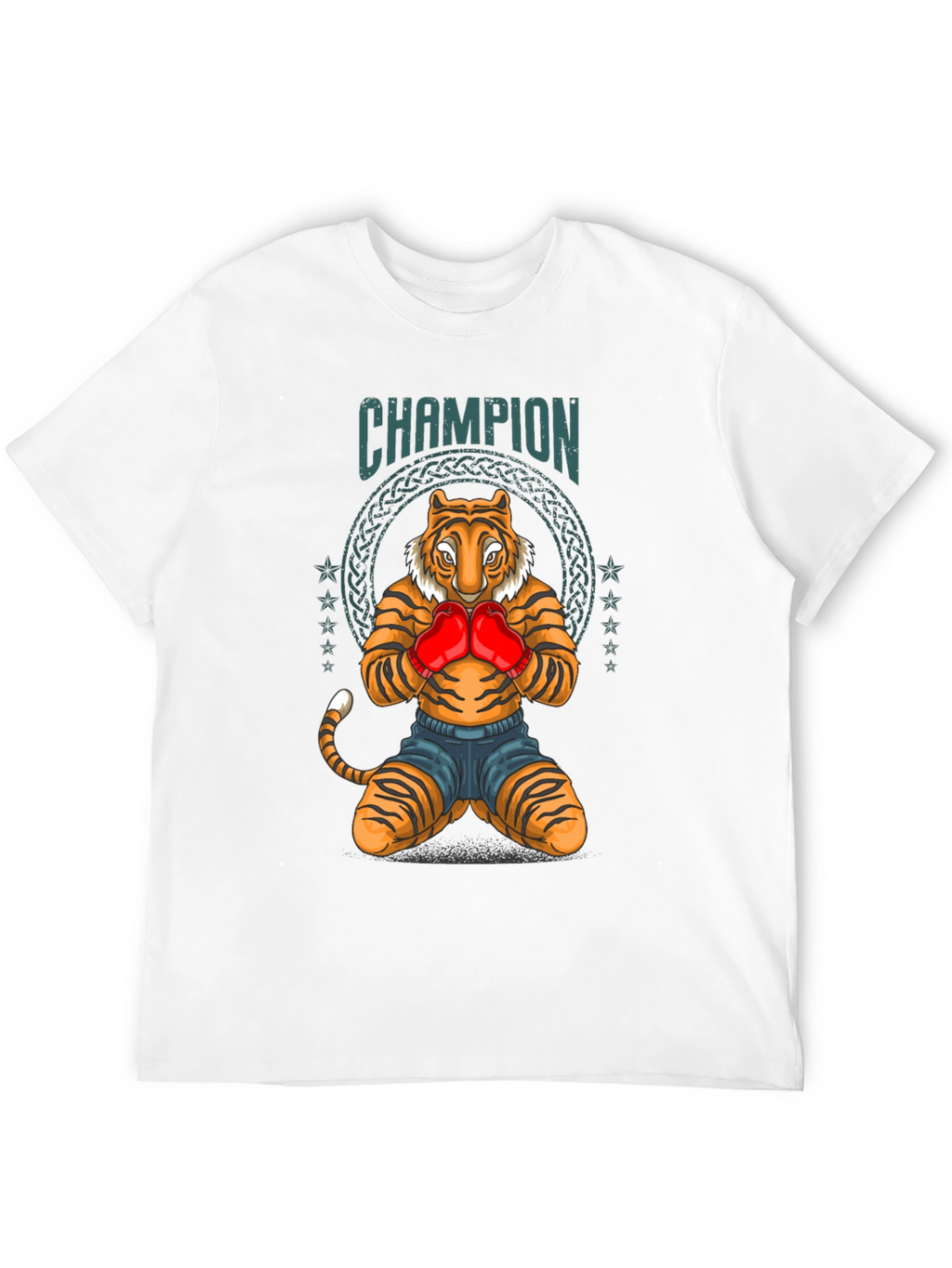 Champion Tiger Boxing T-Shirt - Unique Graphic Tee