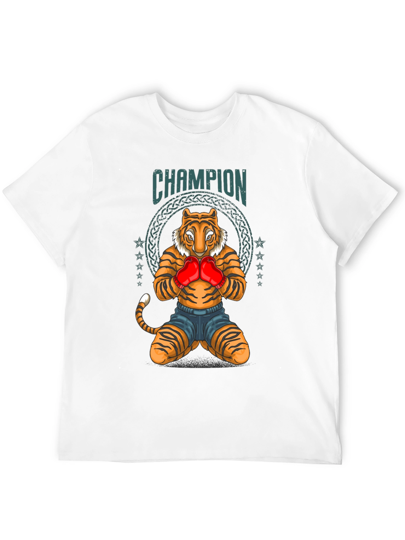 Champion Tiger Boxing T-Shirt - Unique Graphic Tee
