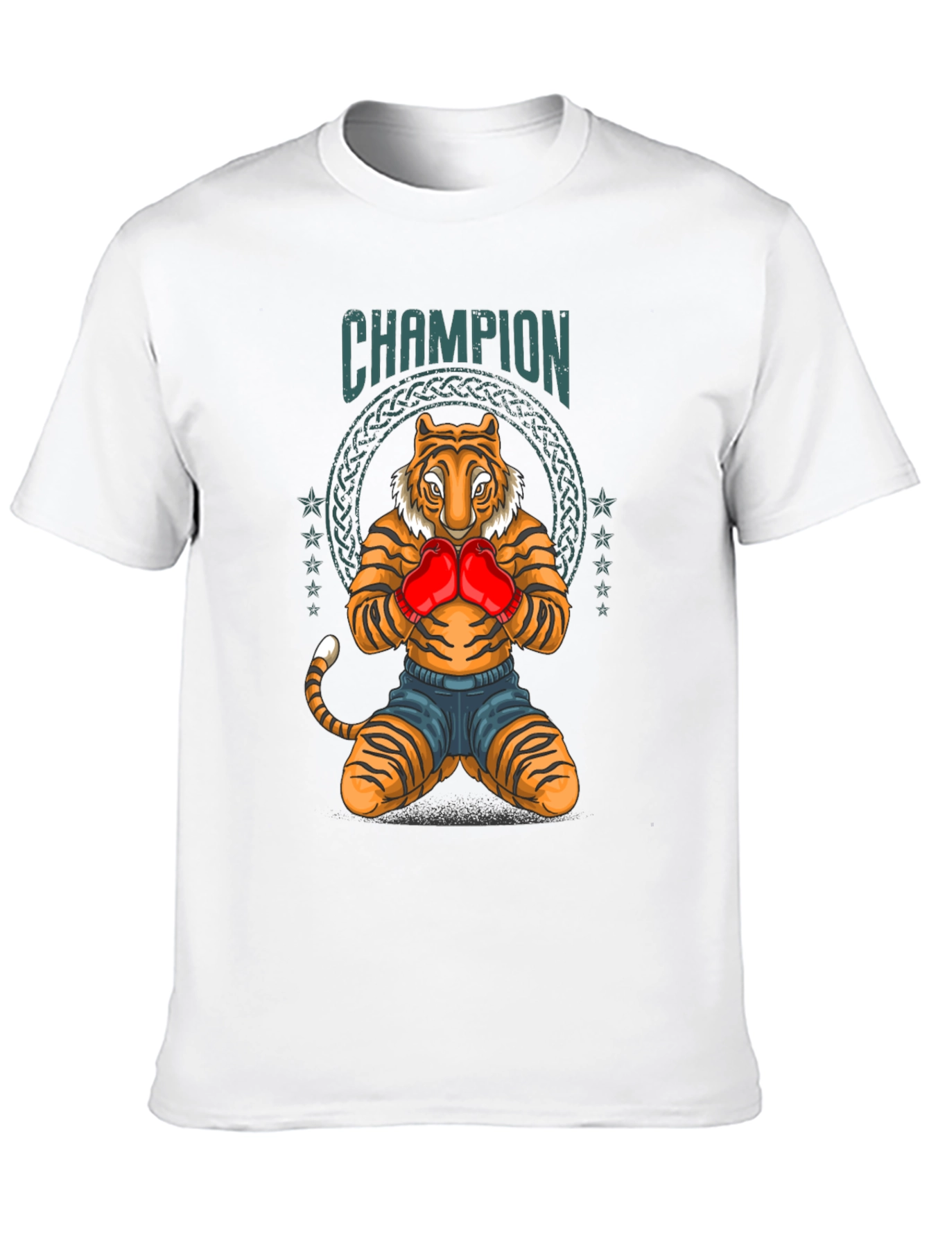 Champion Tiger Boxing T-Shirt - Unique Graphic Tee