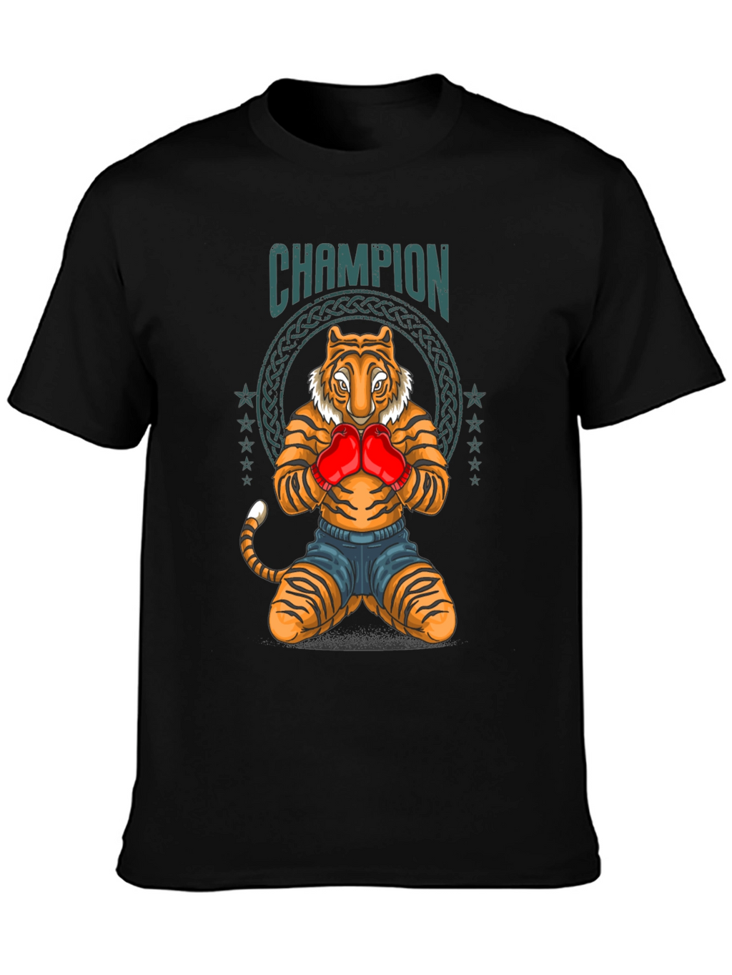 Champion Tiger Boxing T-Shirt - Unique Graphic Tee