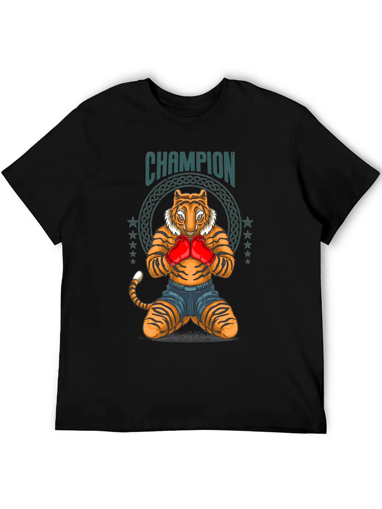 Champion Tiger Boxing T-Shirt - Unique Graphic Tee