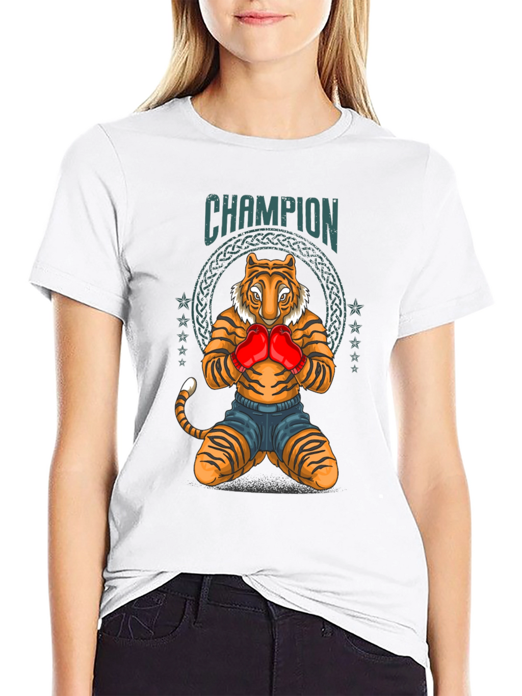 Champion Tiger Boxing T-Shirt - Unique Graphic Tee