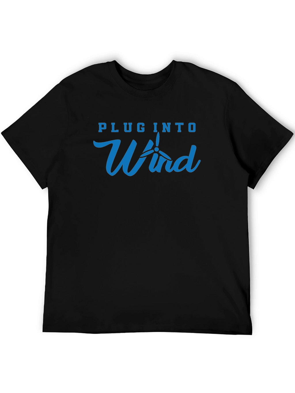 Plug Into Wind Graphic T-Shirt Black