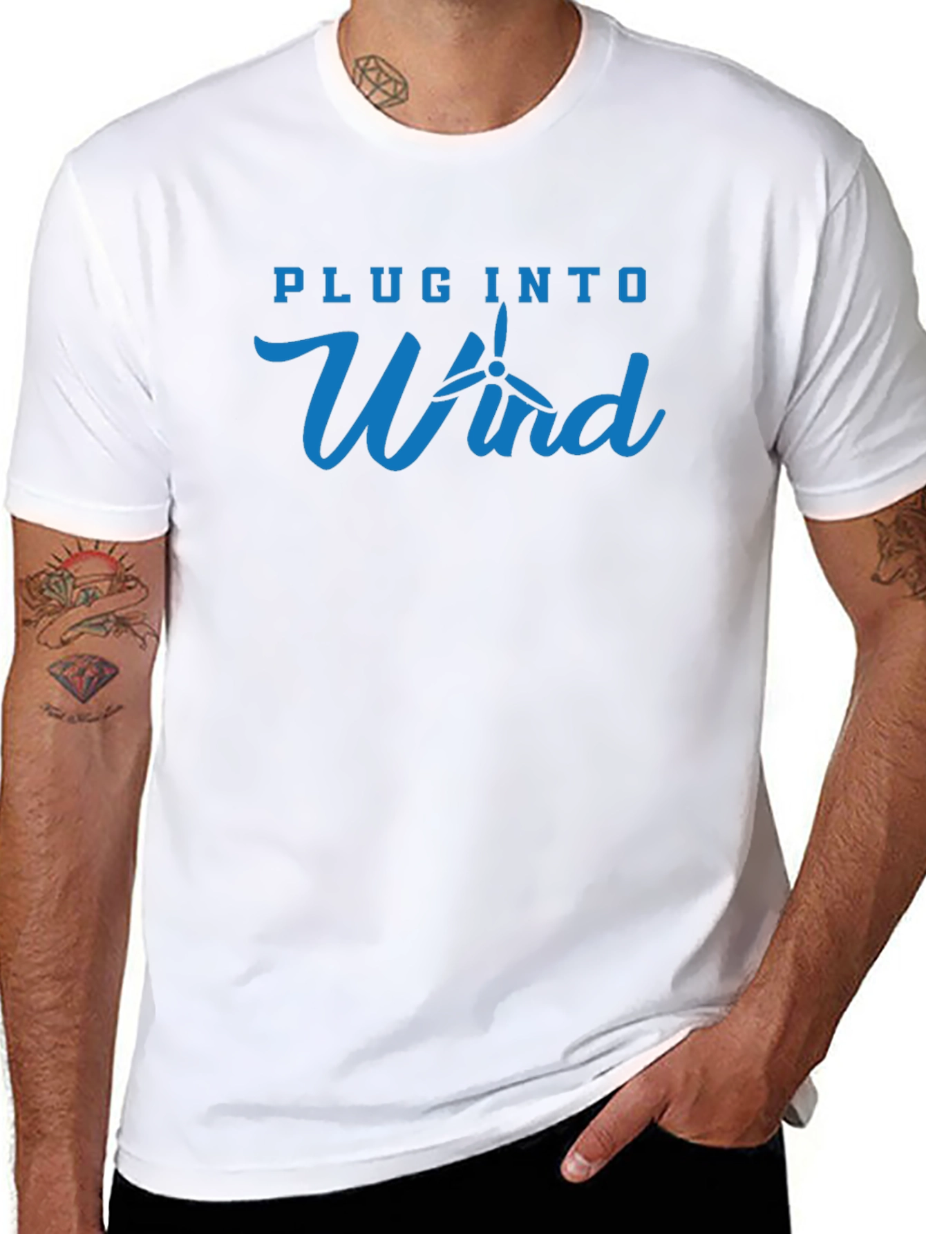 Plug Into Wind Graphic T-Shirt Black