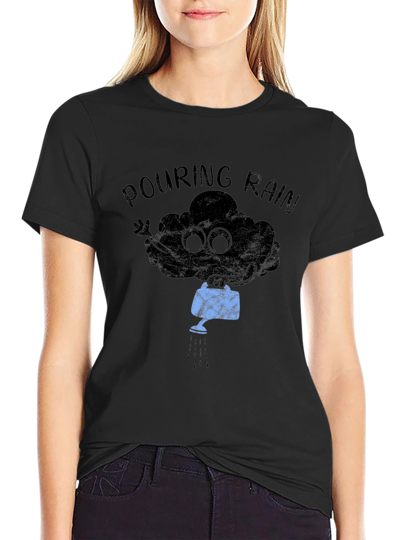 Pouring Rain Graphic Tee - Weather Humor