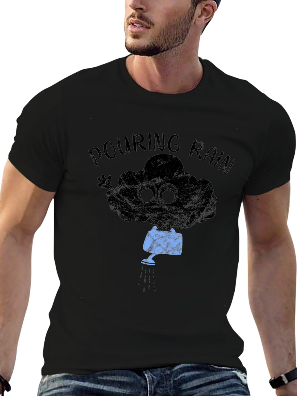Pouring Rain Graphic Tee - Weather Humor