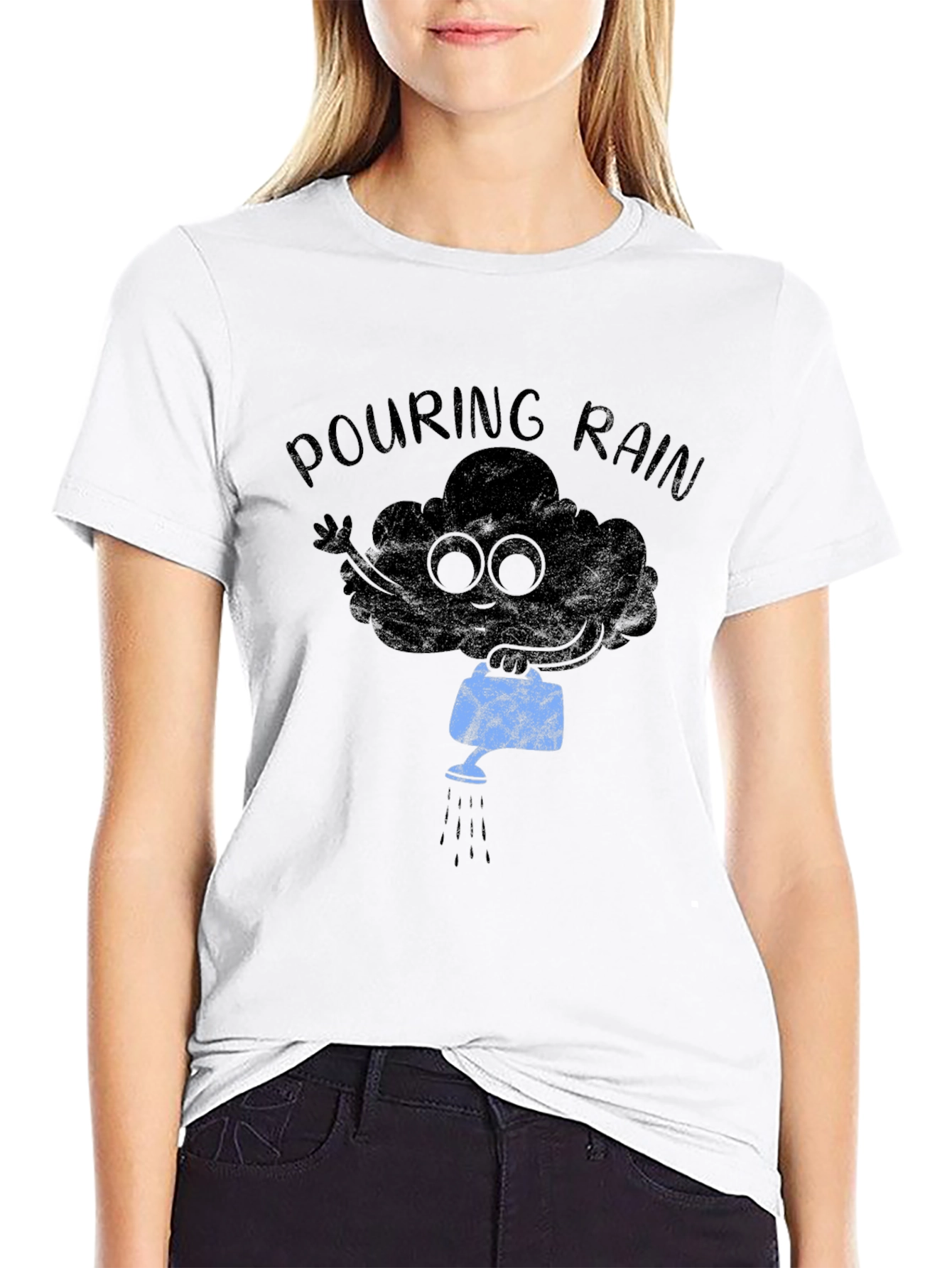Pouring Rain Graphic Tee - Weather Humor