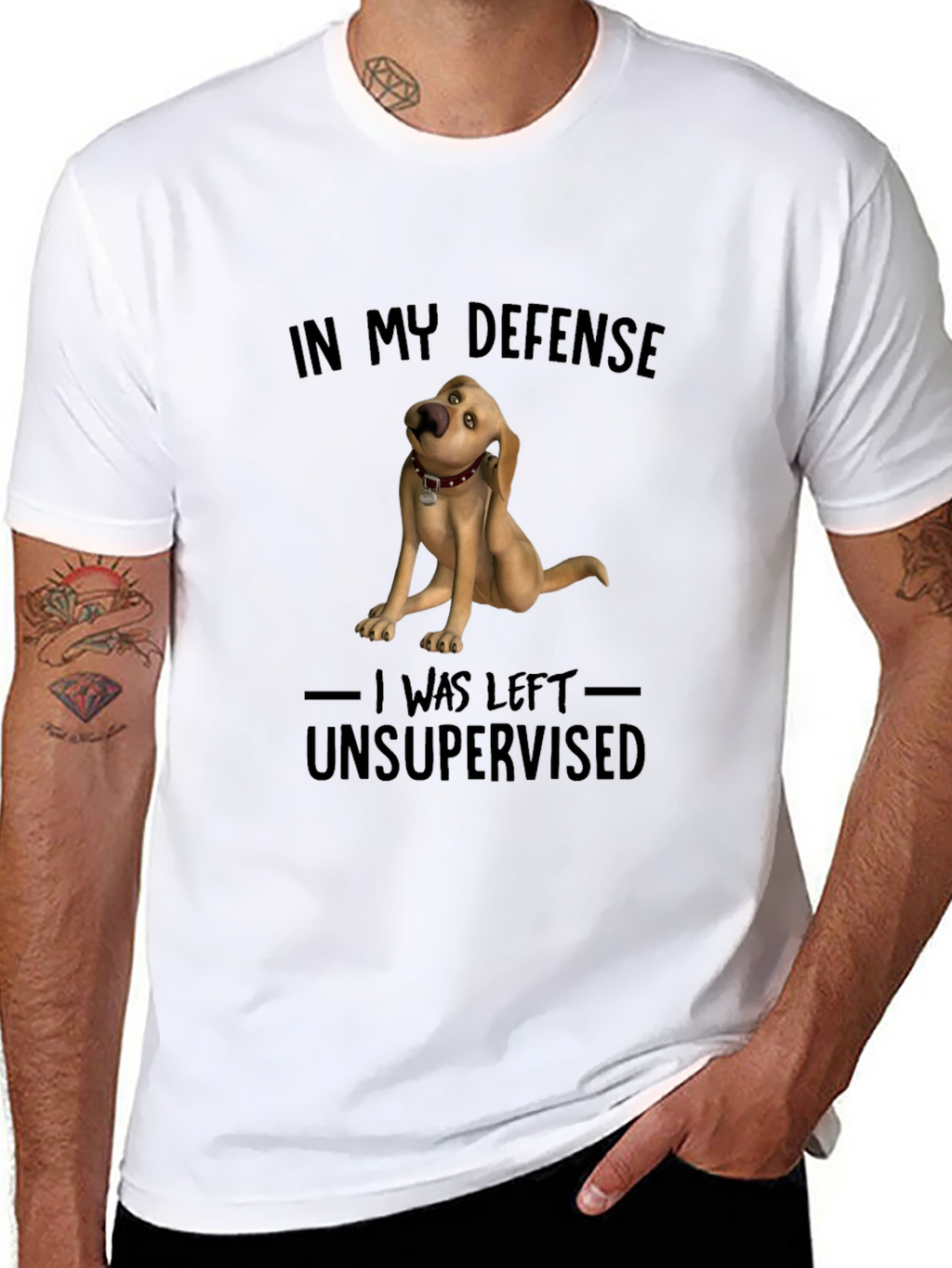 Funny Dog Graphic T-Shirt - In My Defense