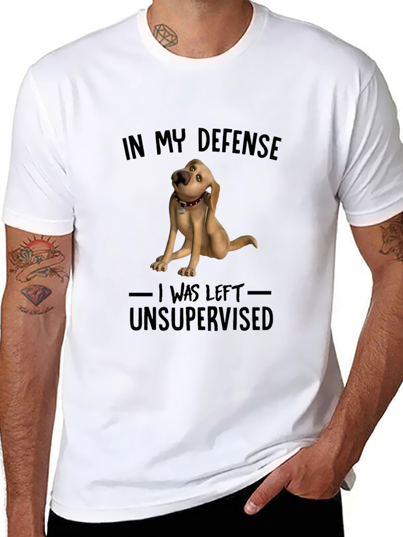 Funny Dog Graphic T-Shirt - In My Defense