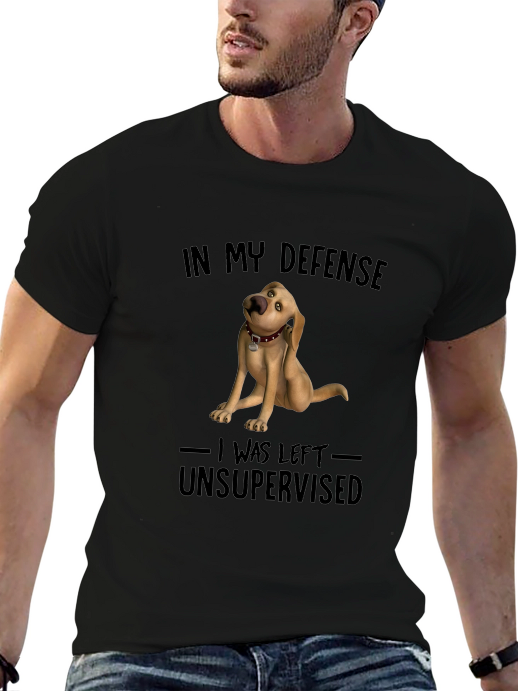 Funny Dog Graphic T-Shirt - In My Defense