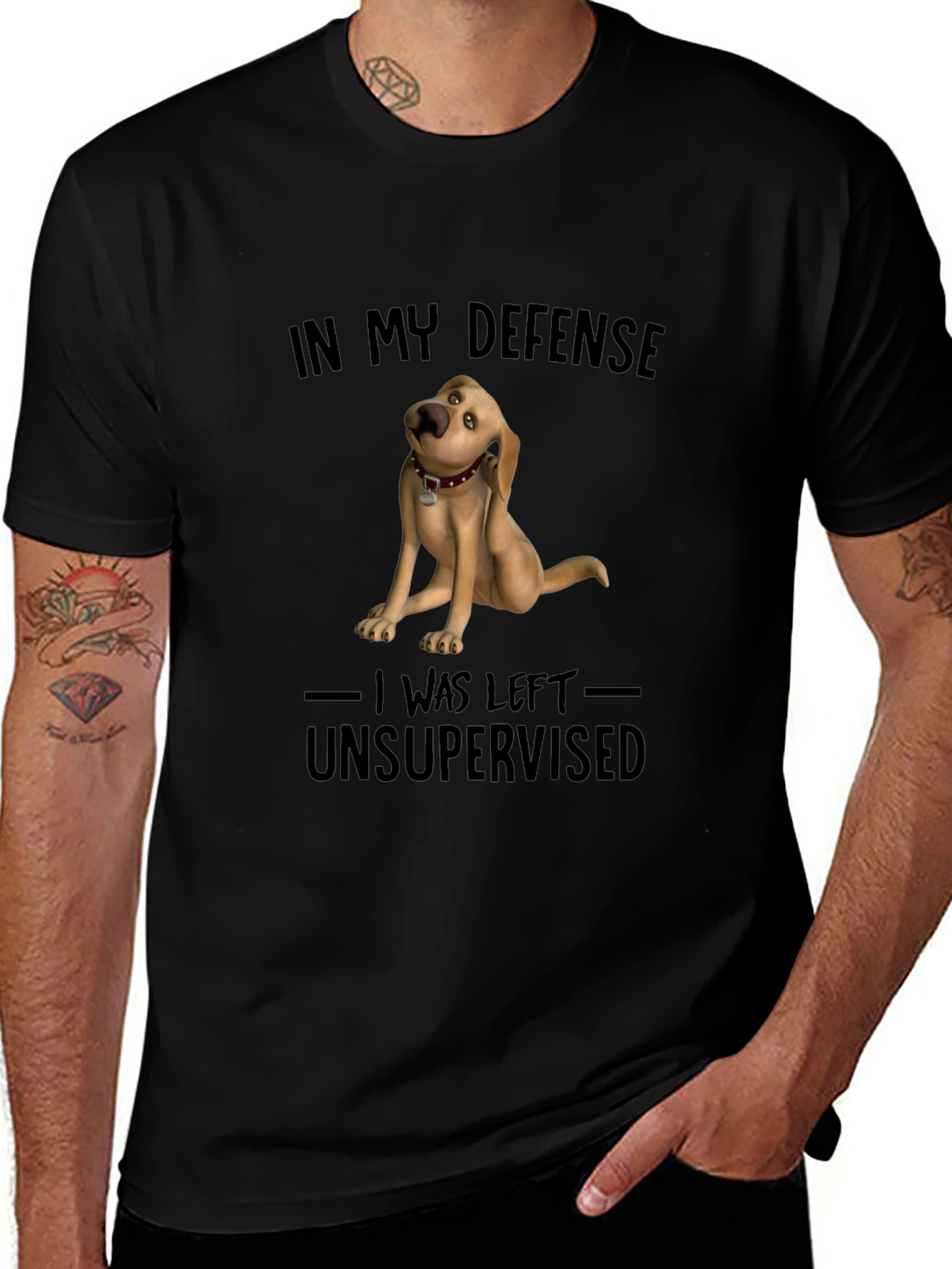 Funny Dog Graphic T-Shirt - In My Defense