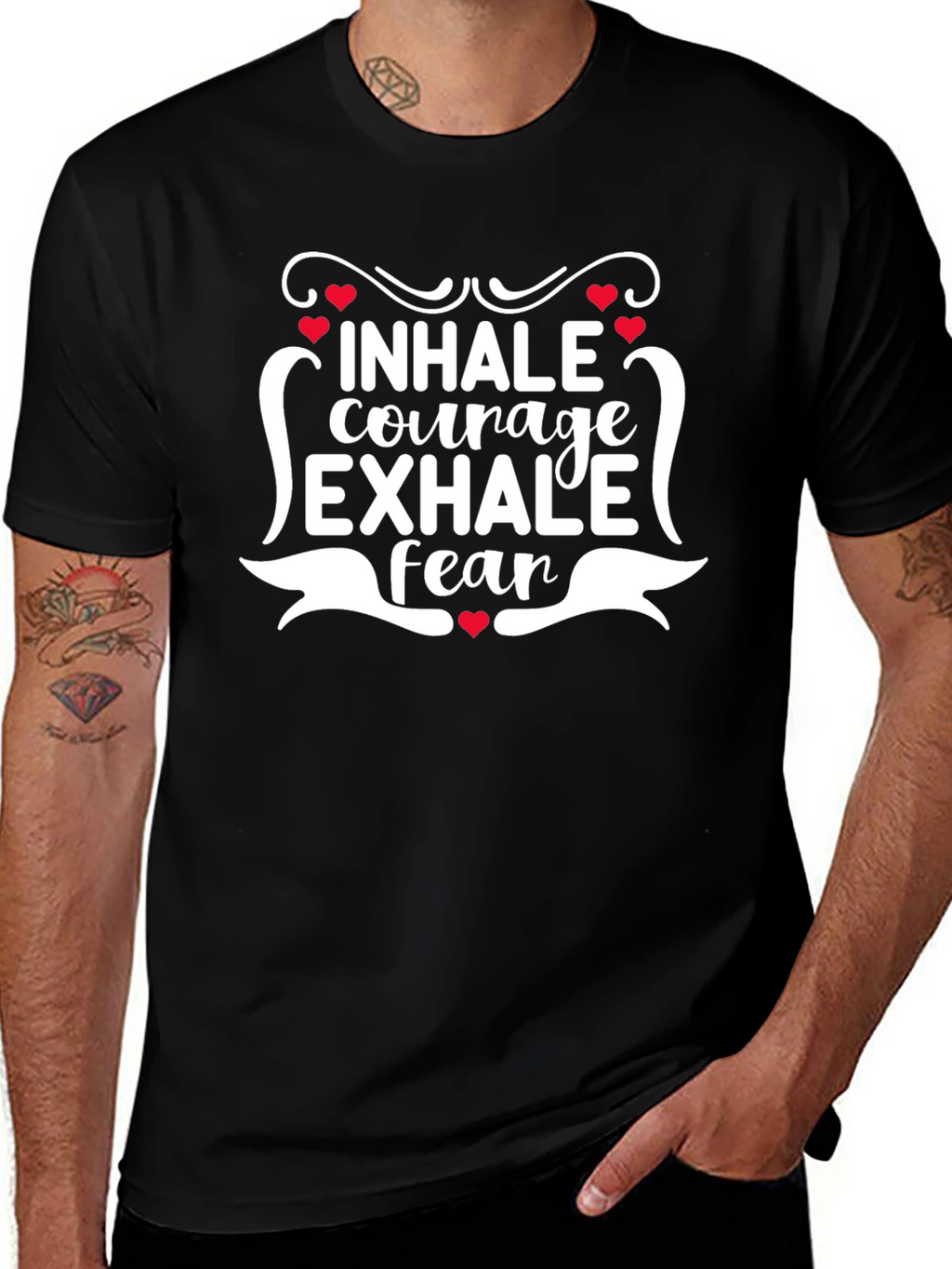 Inhale Courage Exhale Fear Graphic Tee