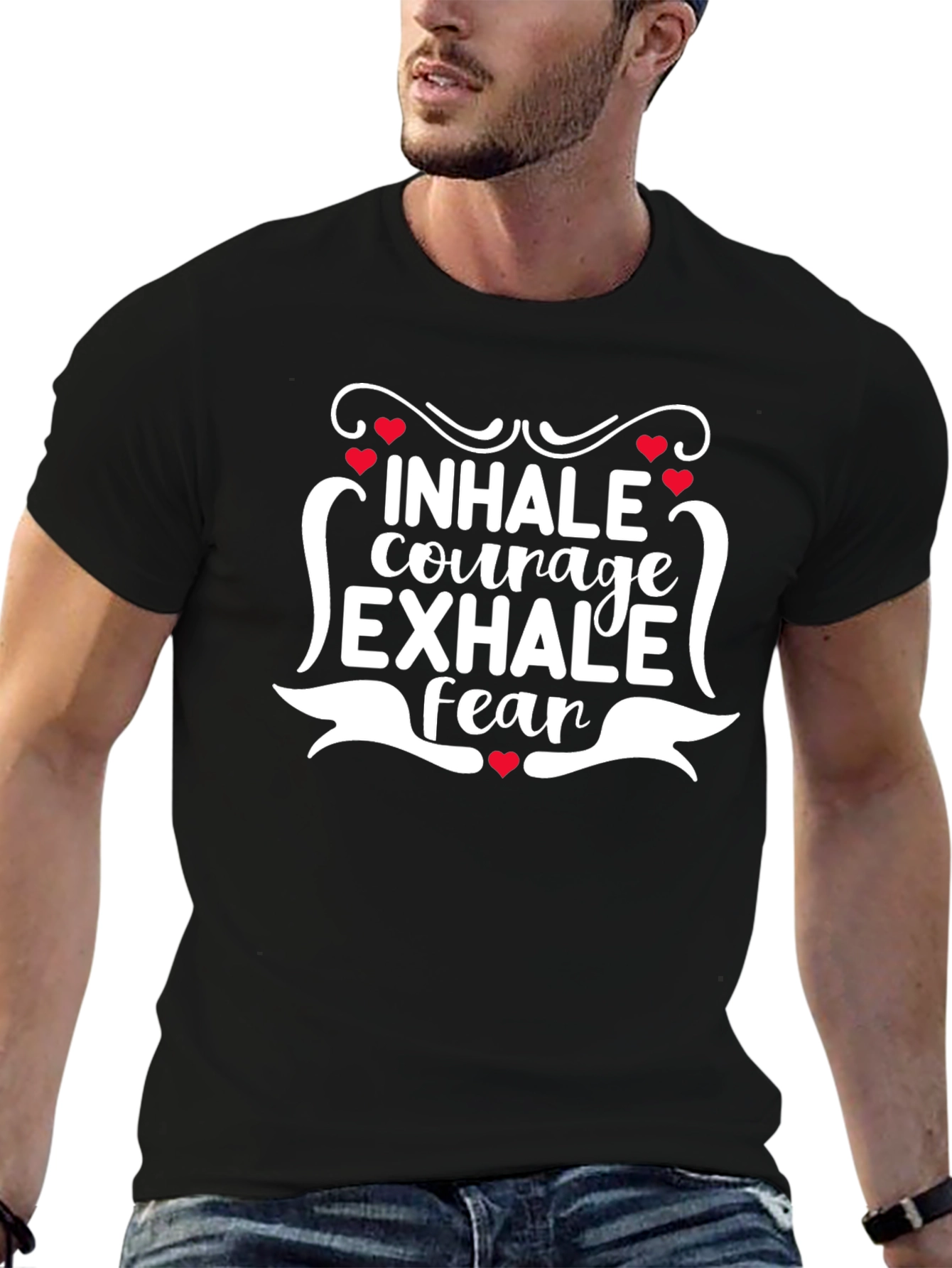 Inhale Courage Exhale Fear Graphic Tee
