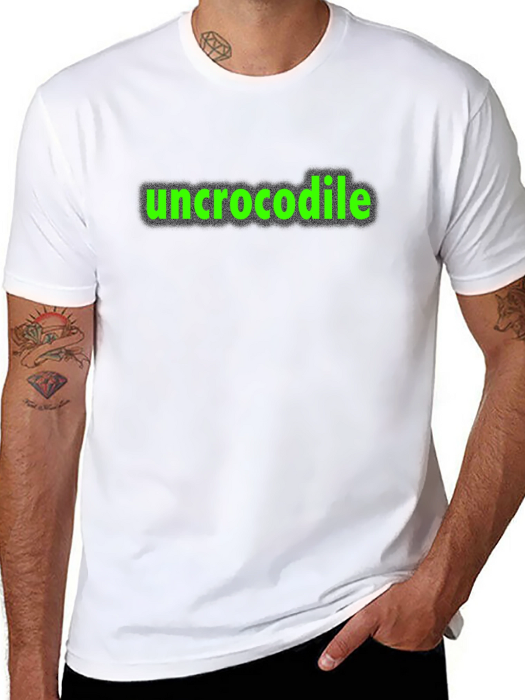 Uncrocodile Graphic Tee - Black Casual T-Shirt