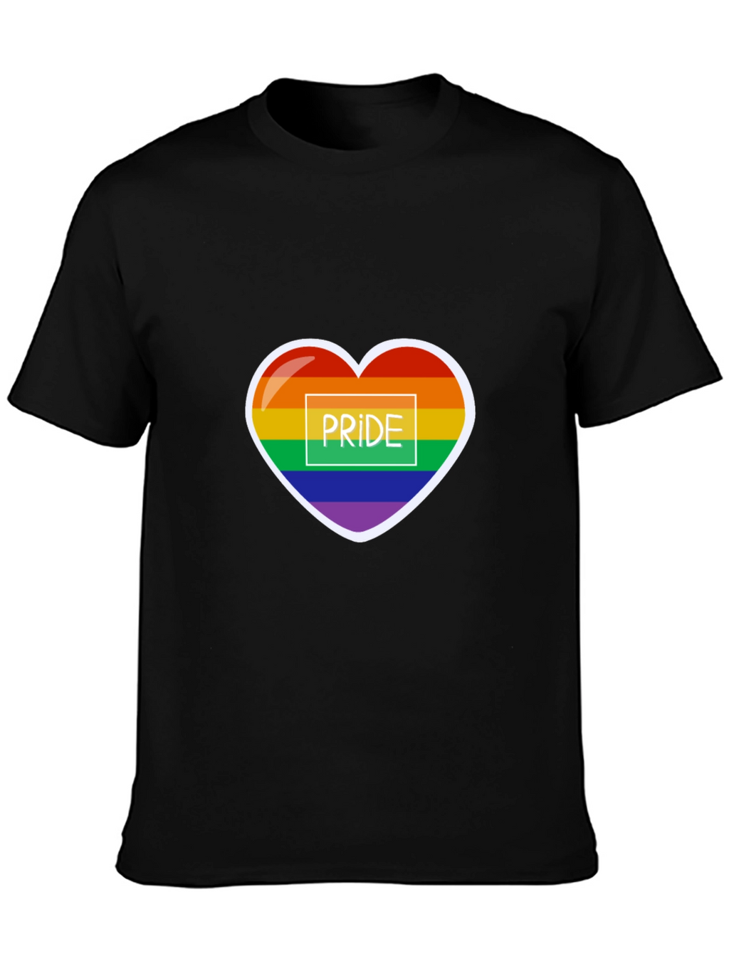 Pride Heart Graphic Tee - Black