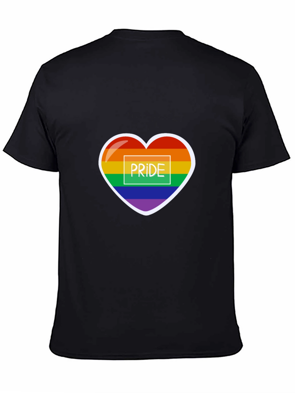 Pride Heart Graphic Tee - Black