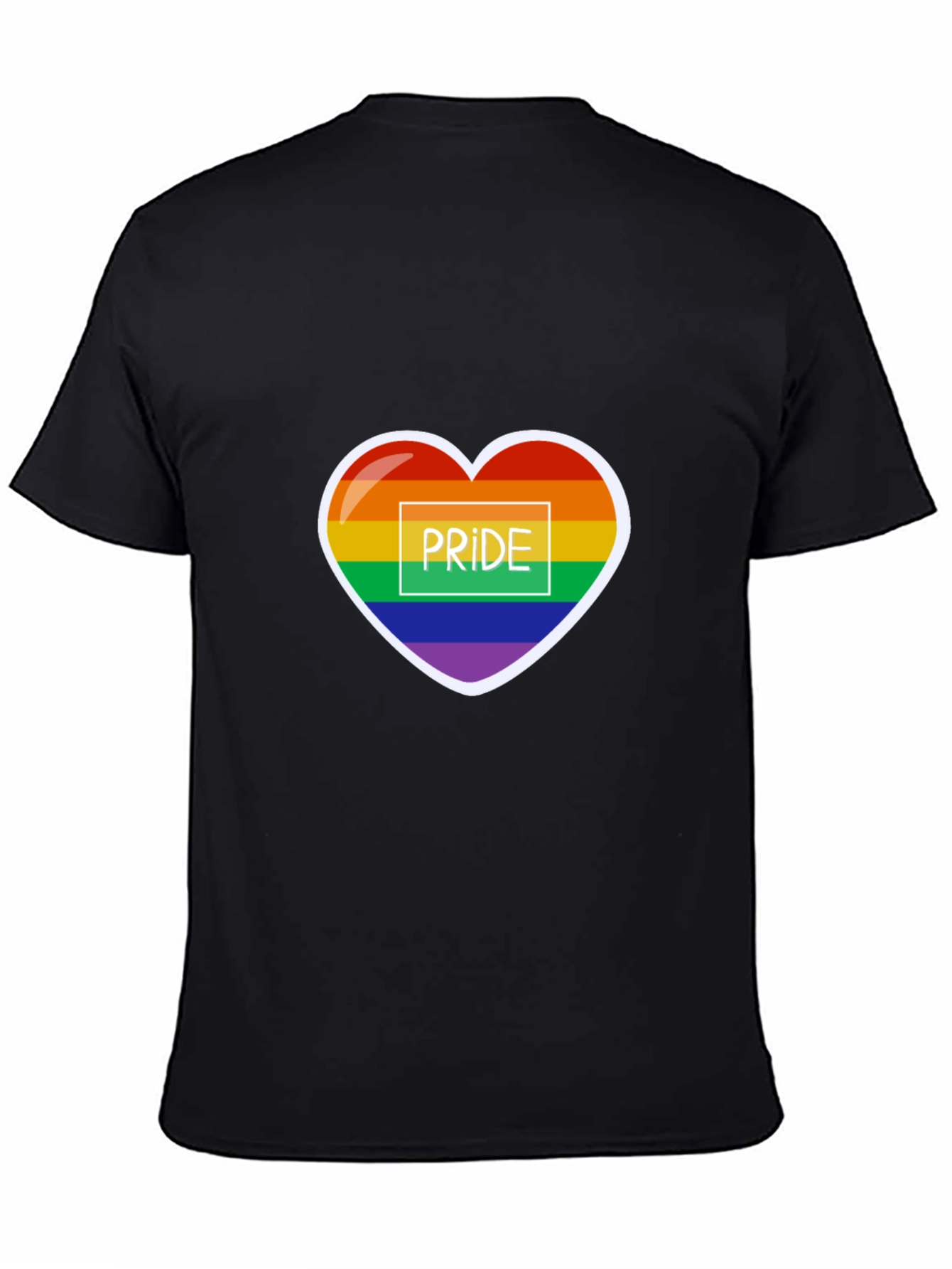 Pride Heart Graphic Tee - Black
