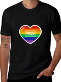 Pride Heart Graphic Tee - Black
