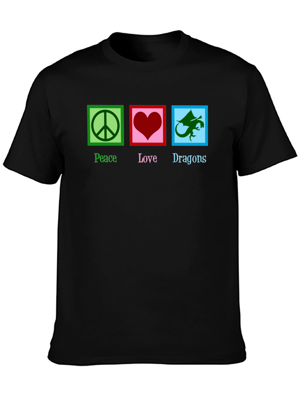Peace Love Dragons Graphic T-Shirt