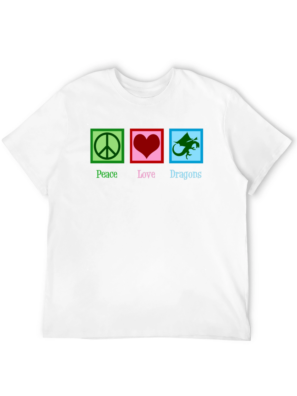 Peace Love Dragons Graphic T-Shirt