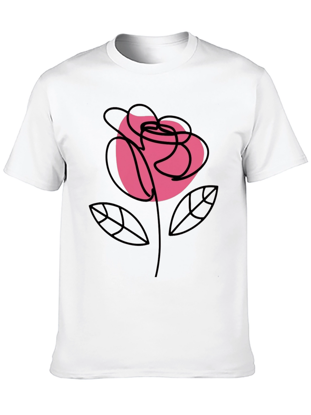 Rose Graphic Black T-Shirt Stylish Floral Tee