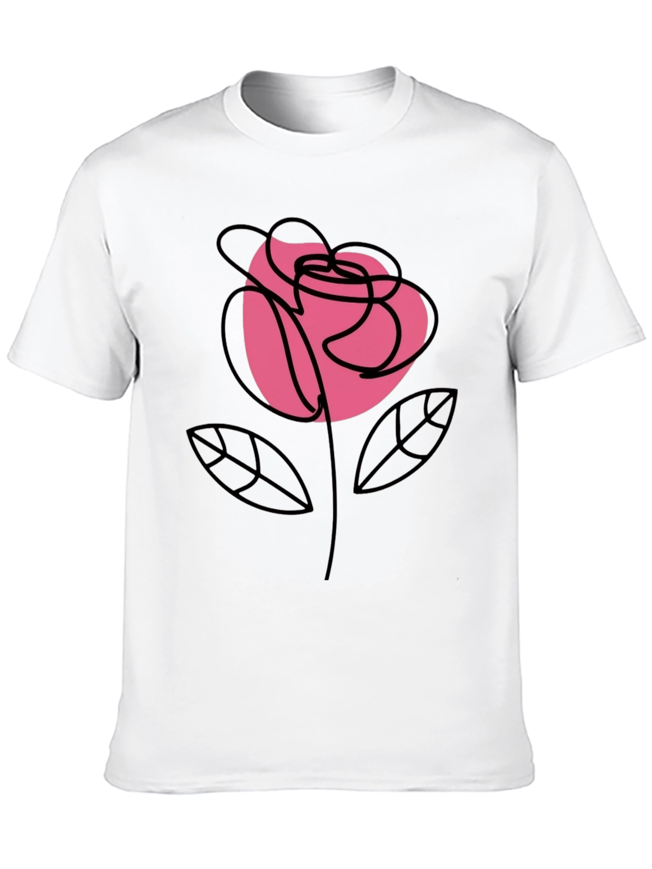 Rose Graphic Black T-Shirt Stylish Floral Tee