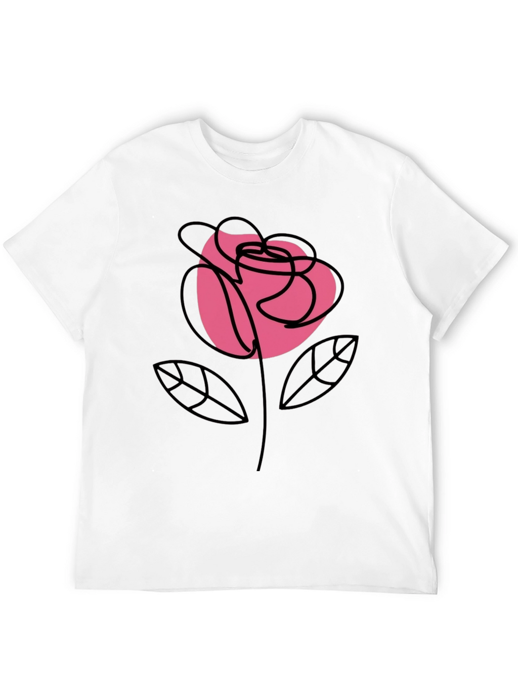 Rose Graphic Black T-Shirt Stylish Floral Tee