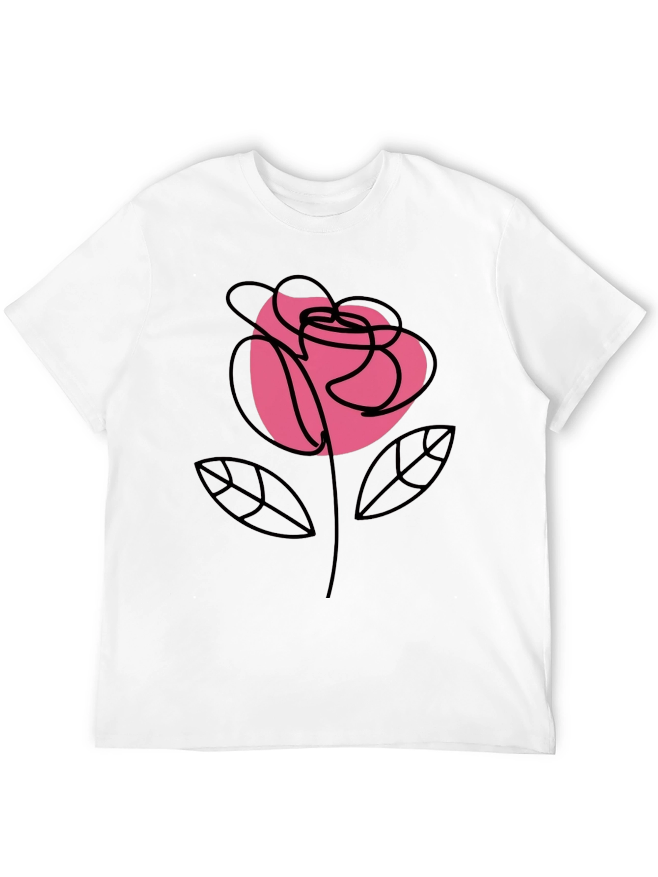 Rose Graphic Black T-Shirt Stylish Floral Tee