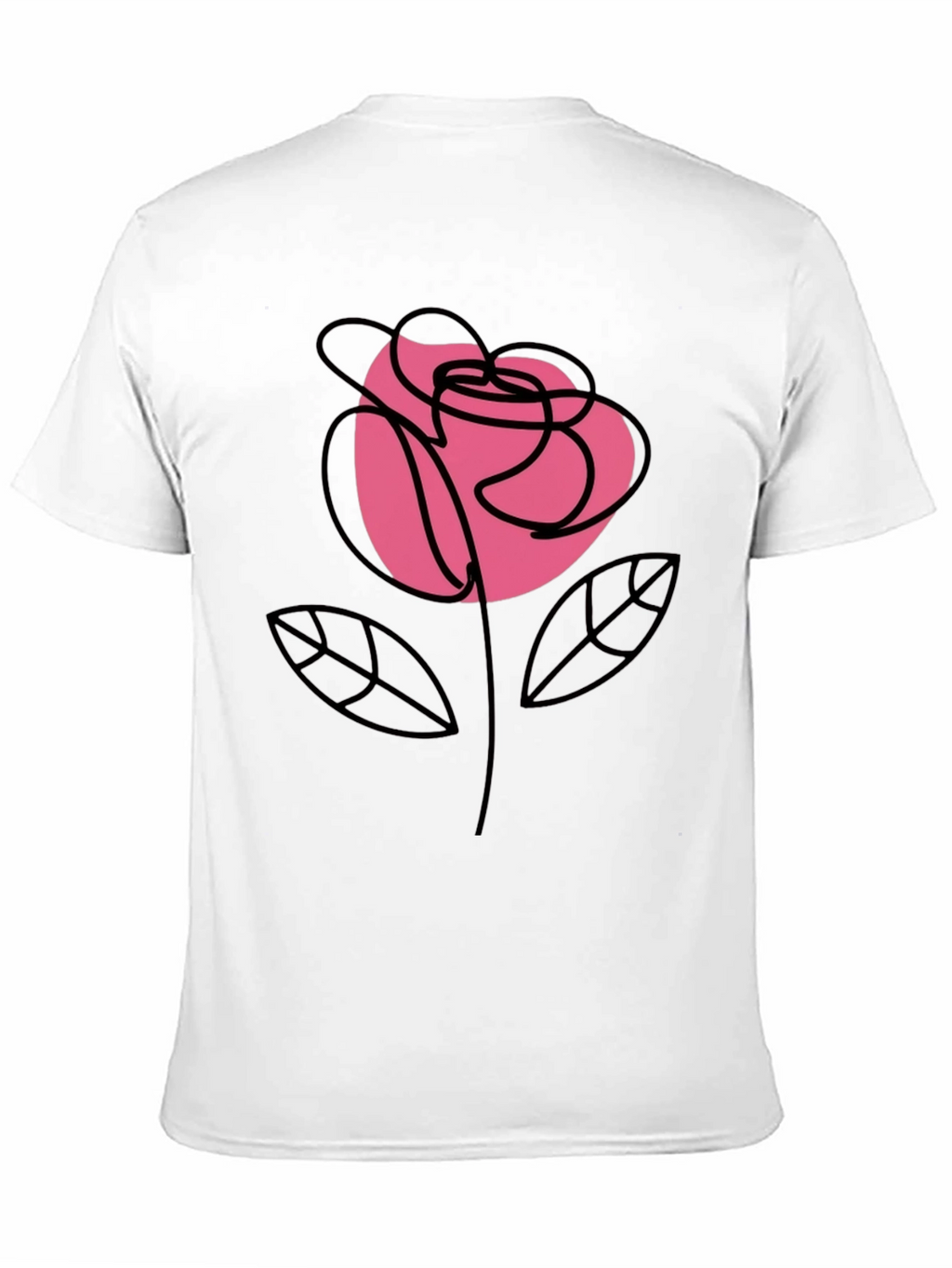 Rose Graphic Black T-Shirt Stylish Floral Tee