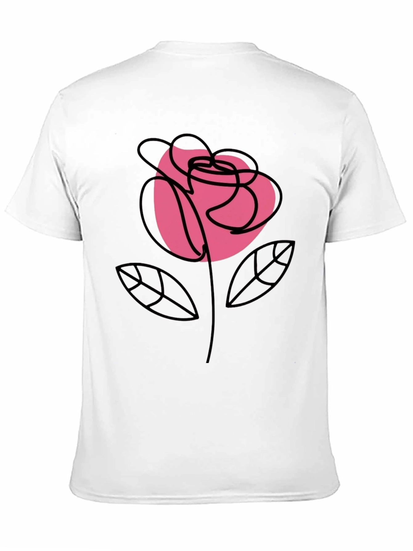 Rose Graphic Black T-Shirt Stylish Floral Tee