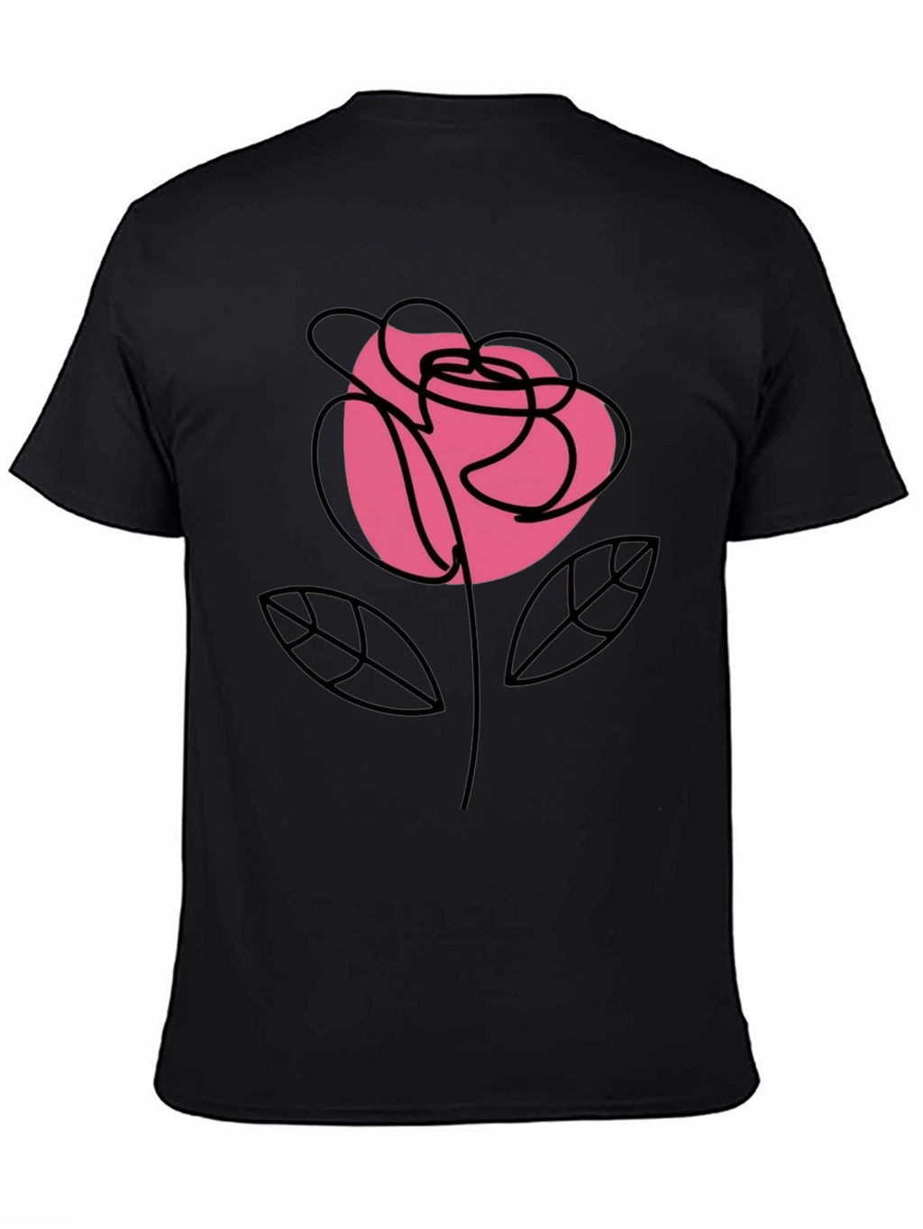 Rose Graphic Black T-Shirt Stylish Floral Tee