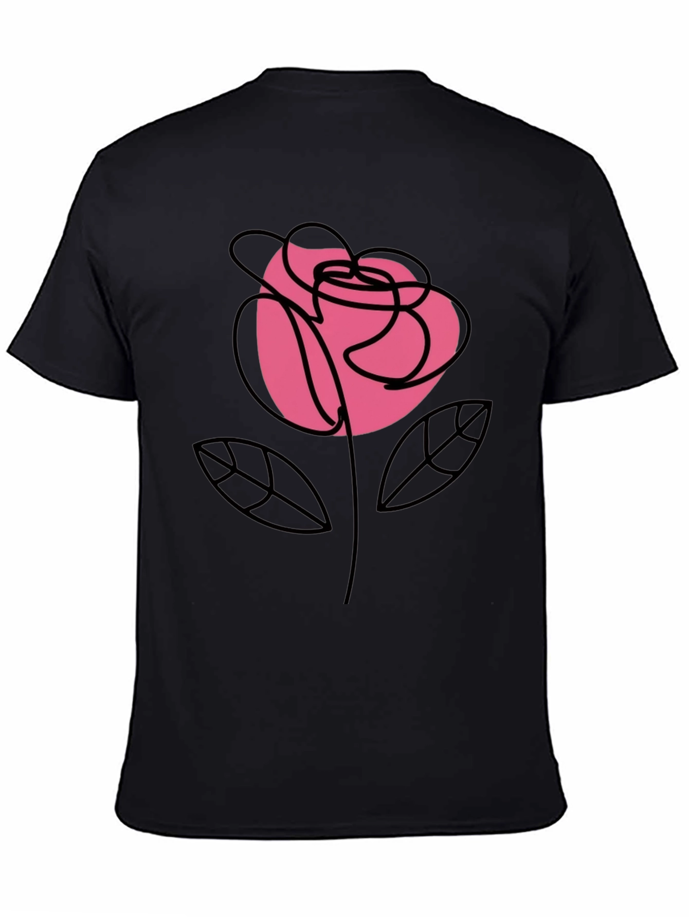 Rose Graphic Black T-Shirt Stylish Floral Tee