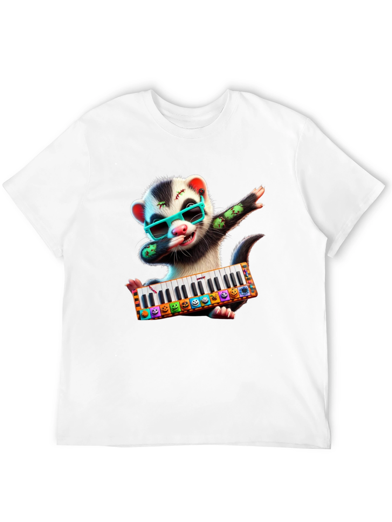 Zombie Ferret Halloween T-Shirt - Music Lover Tee