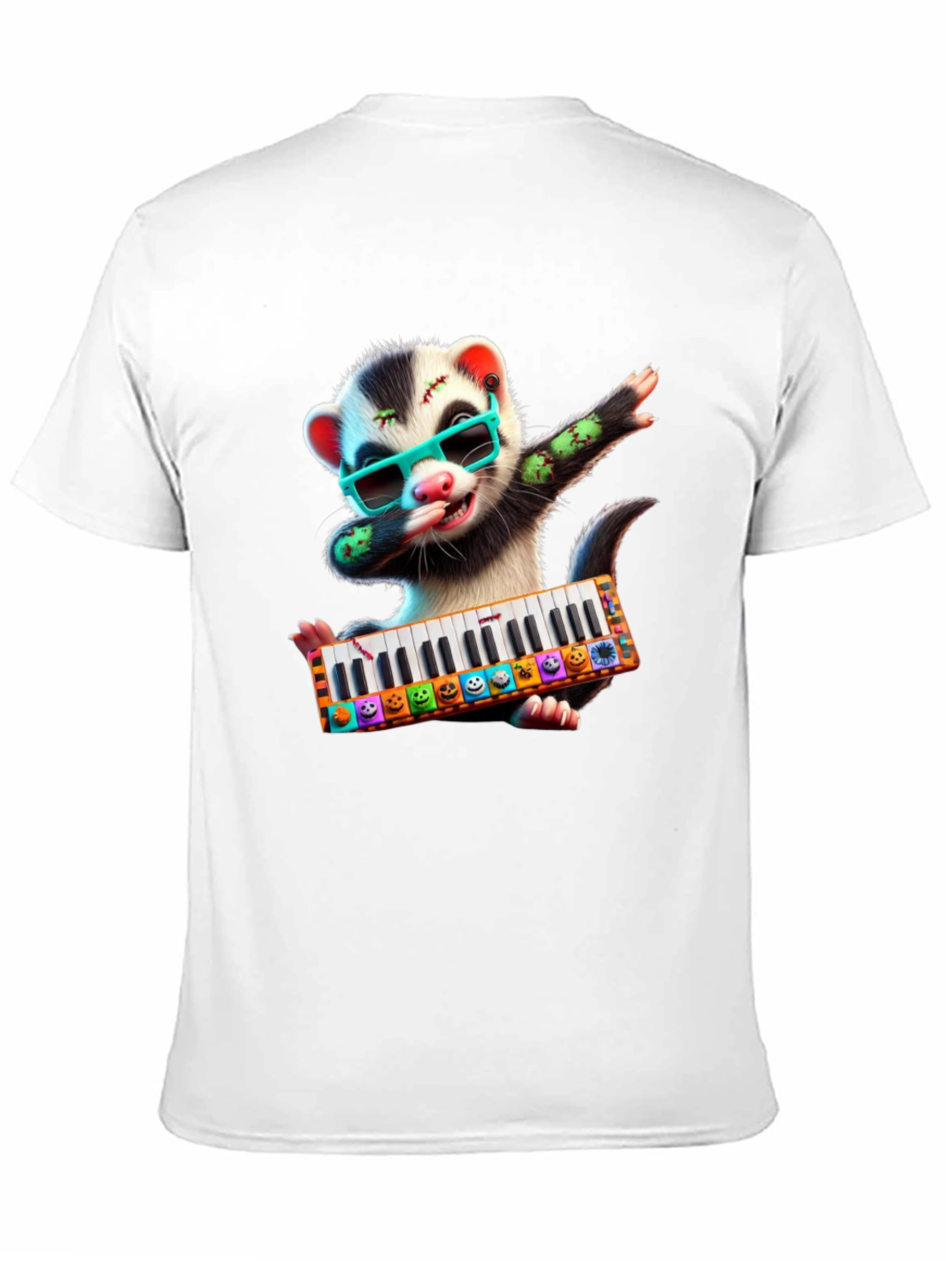 Zombie Ferret Halloween T-Shirt - Music Lover Tee