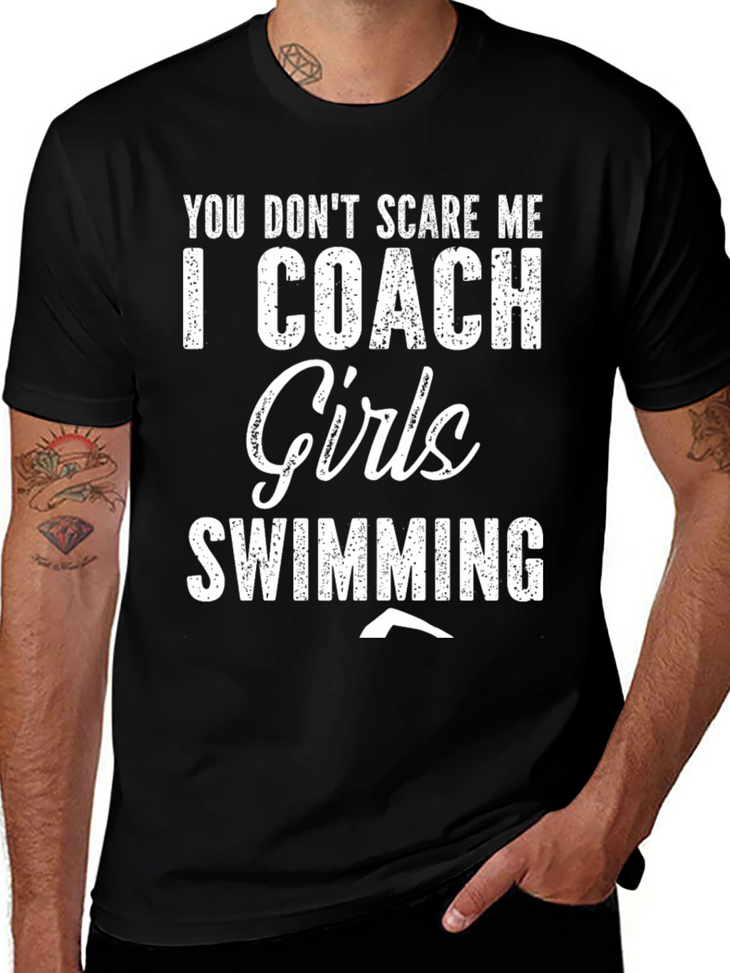 Girls Swimming Coach T-Shirt - Funny Slogan Tee