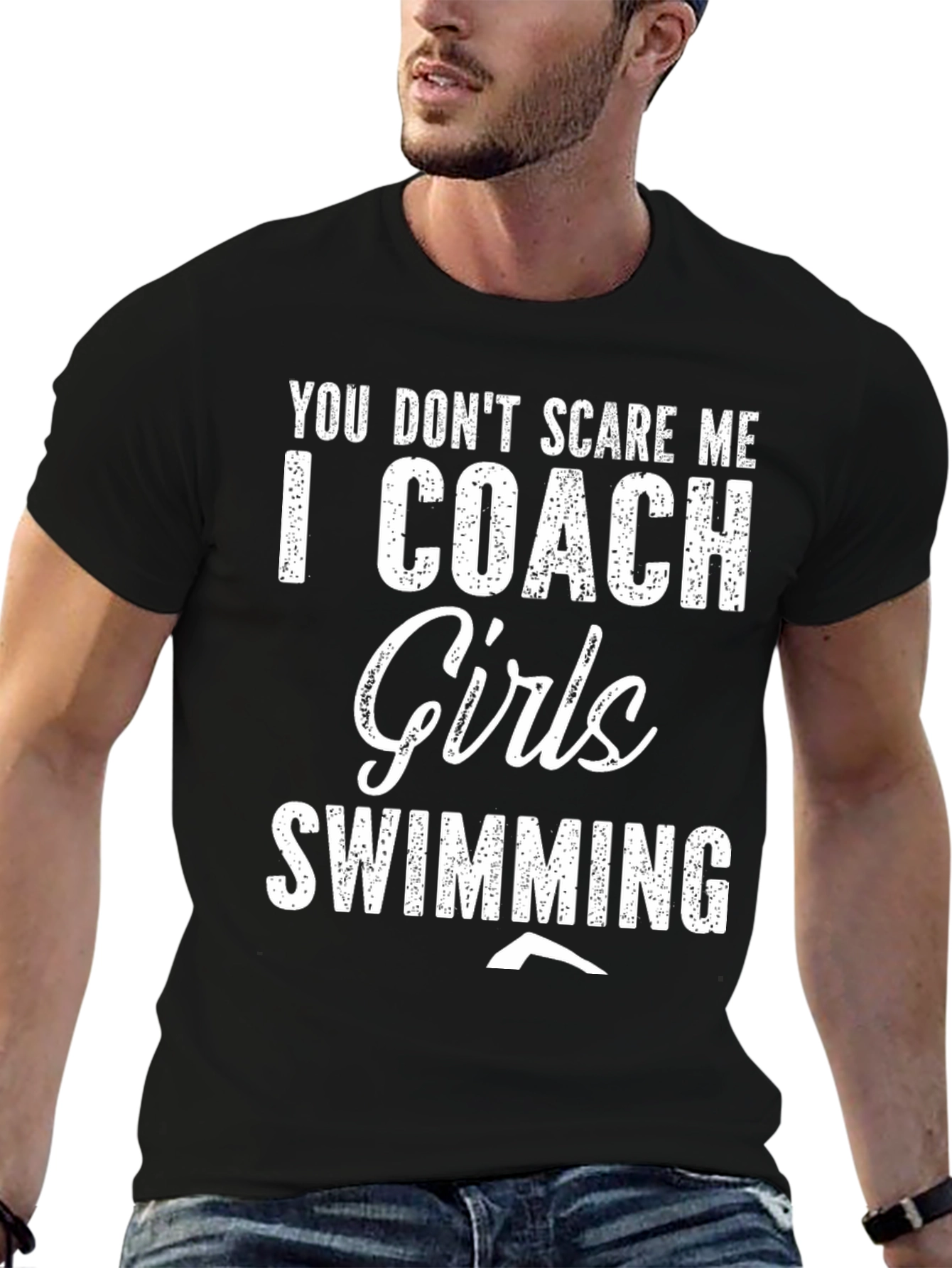 Girls Swimming Coach T-Shirt - Funny Slogan Tee