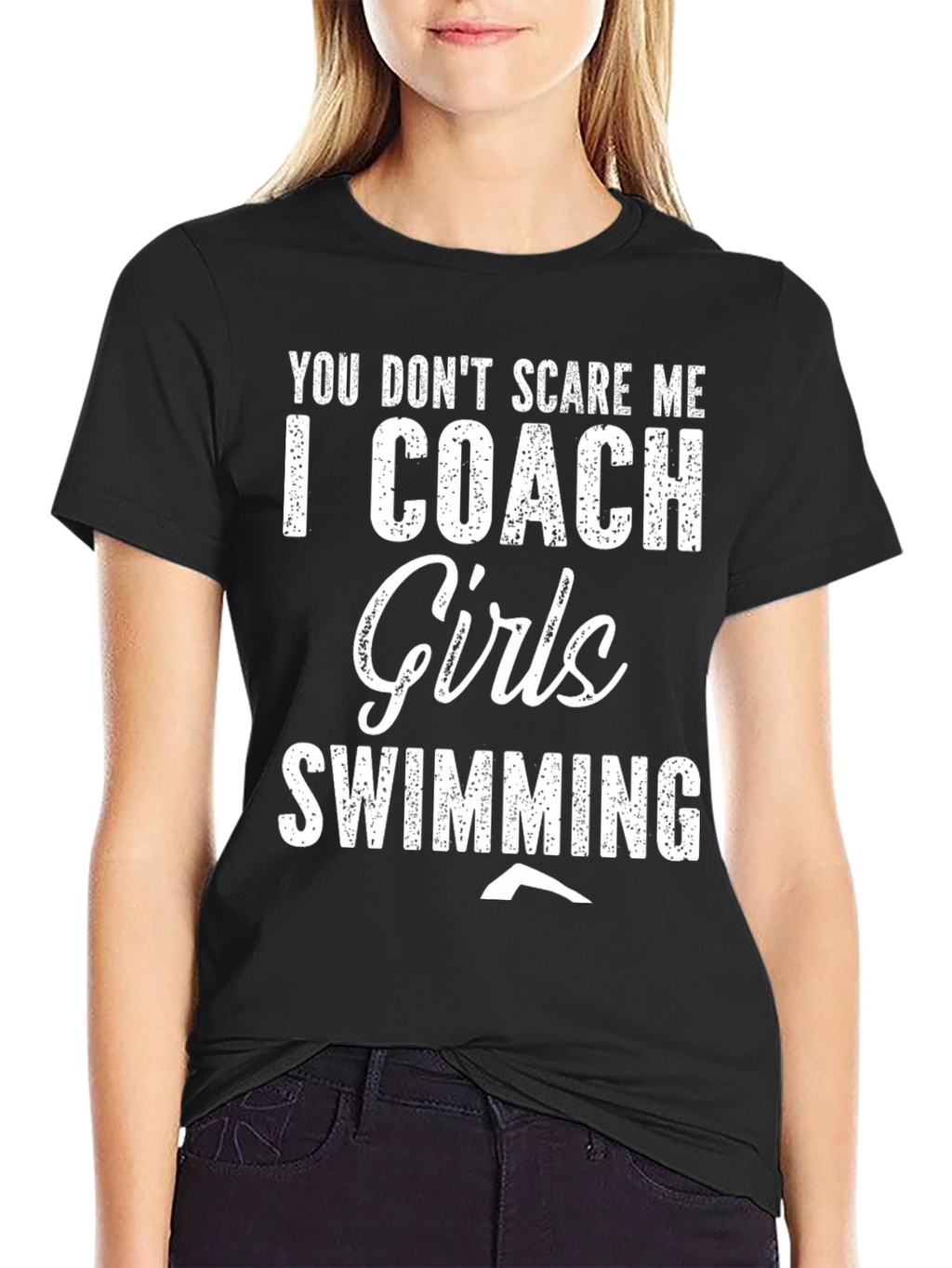 Girls Swimming Coach T-Shirt - Funny Slogan Tee
