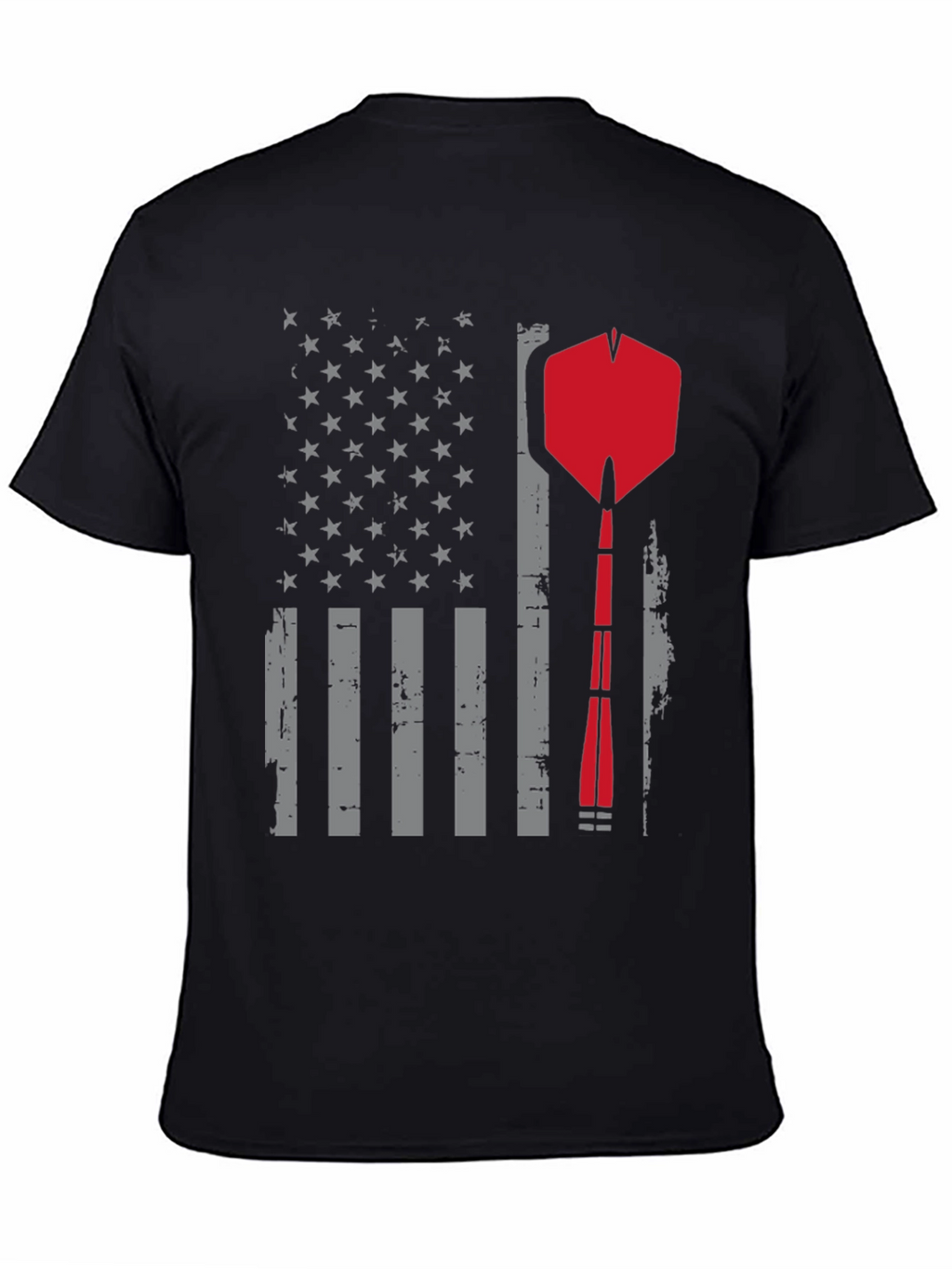 Darts American Flag Graphic T-Shirt - Patriotic Design