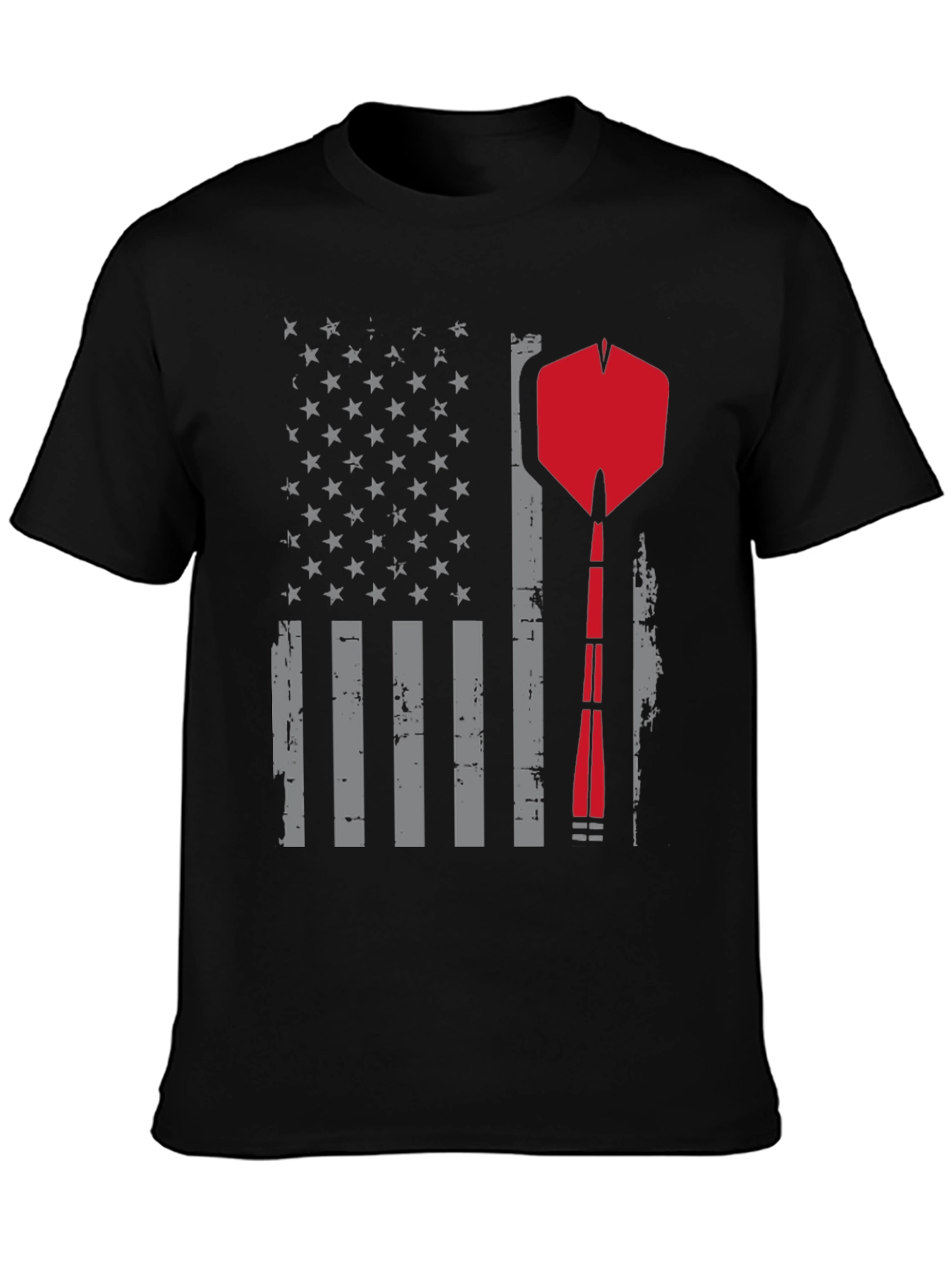 Darts American Flag Graphic T-Shirt - Patriotic Design
