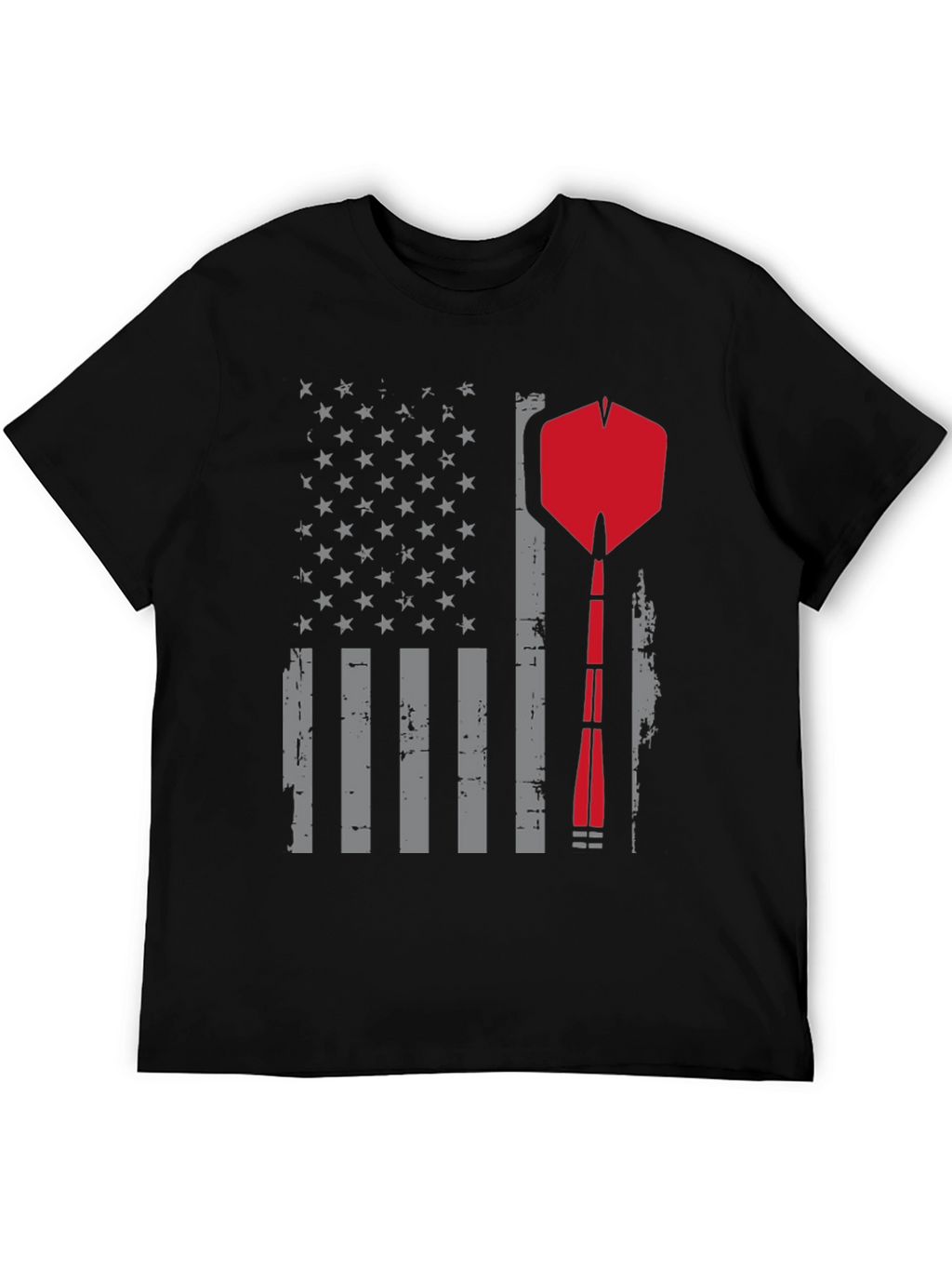 Darts American Flag Graphic T-Shirt - Patriotic Design
