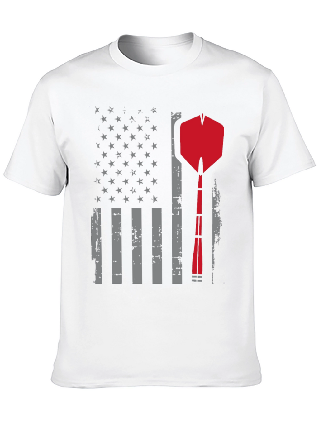 Darts American Flag Graphic T-Shirt - Patriotic Design