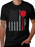 Darts American Flag Graphic T-Shirt - Patriotic Design