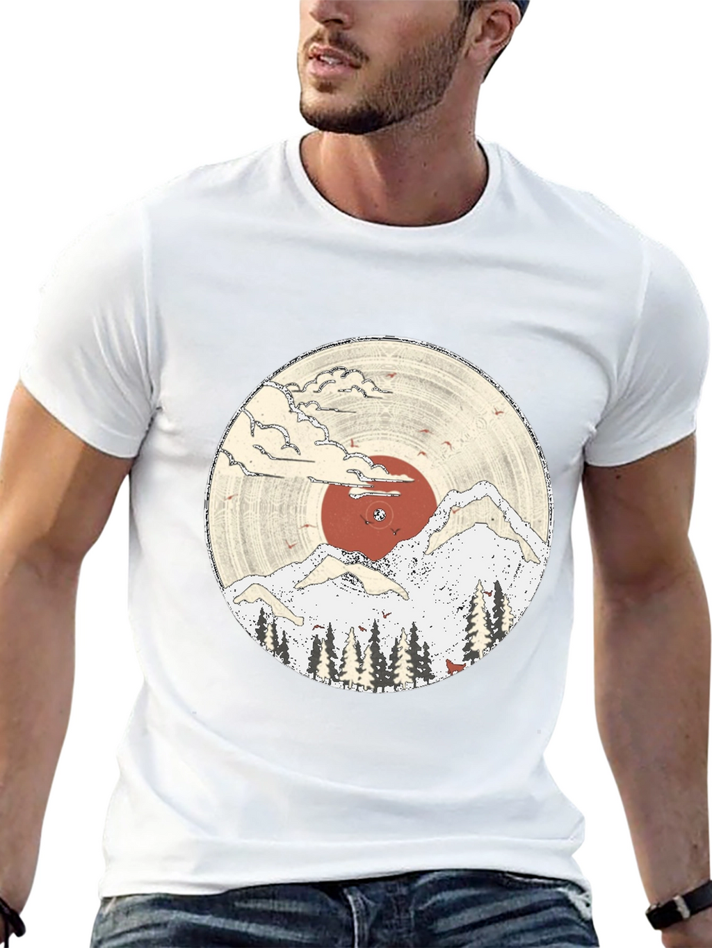Nature Vinyl Record Graphic Tee