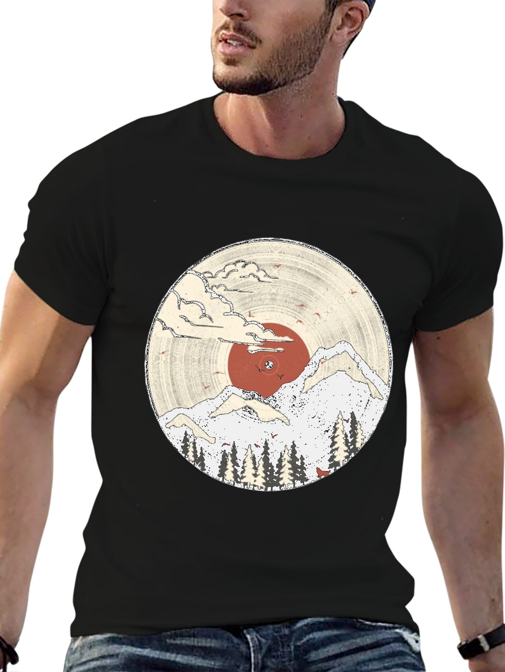 Nature Vinyl Record Graphic Tee