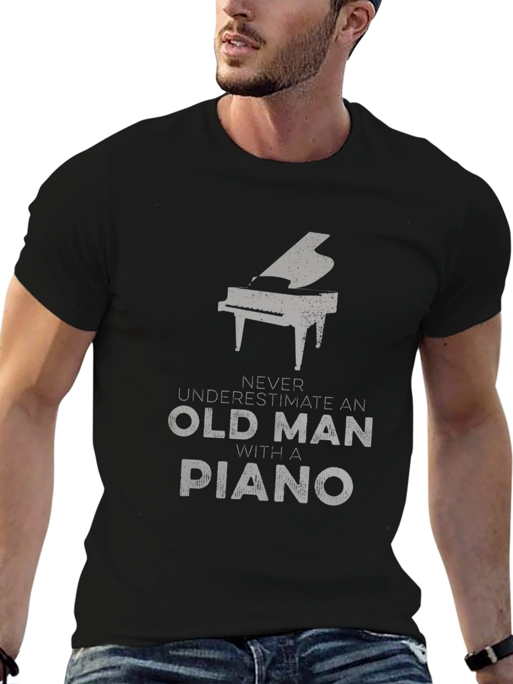 Piano Man Graphic Tee - Never Underestimate