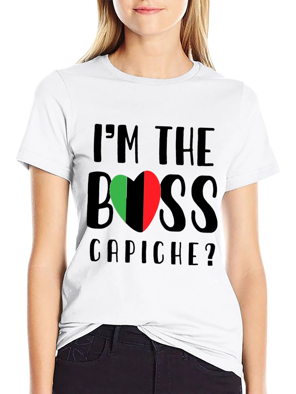 Im The Boss Capiche? Italy Flag T-Shirt