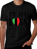 Im The Boss Capiche? Italy Flag T-Shirt