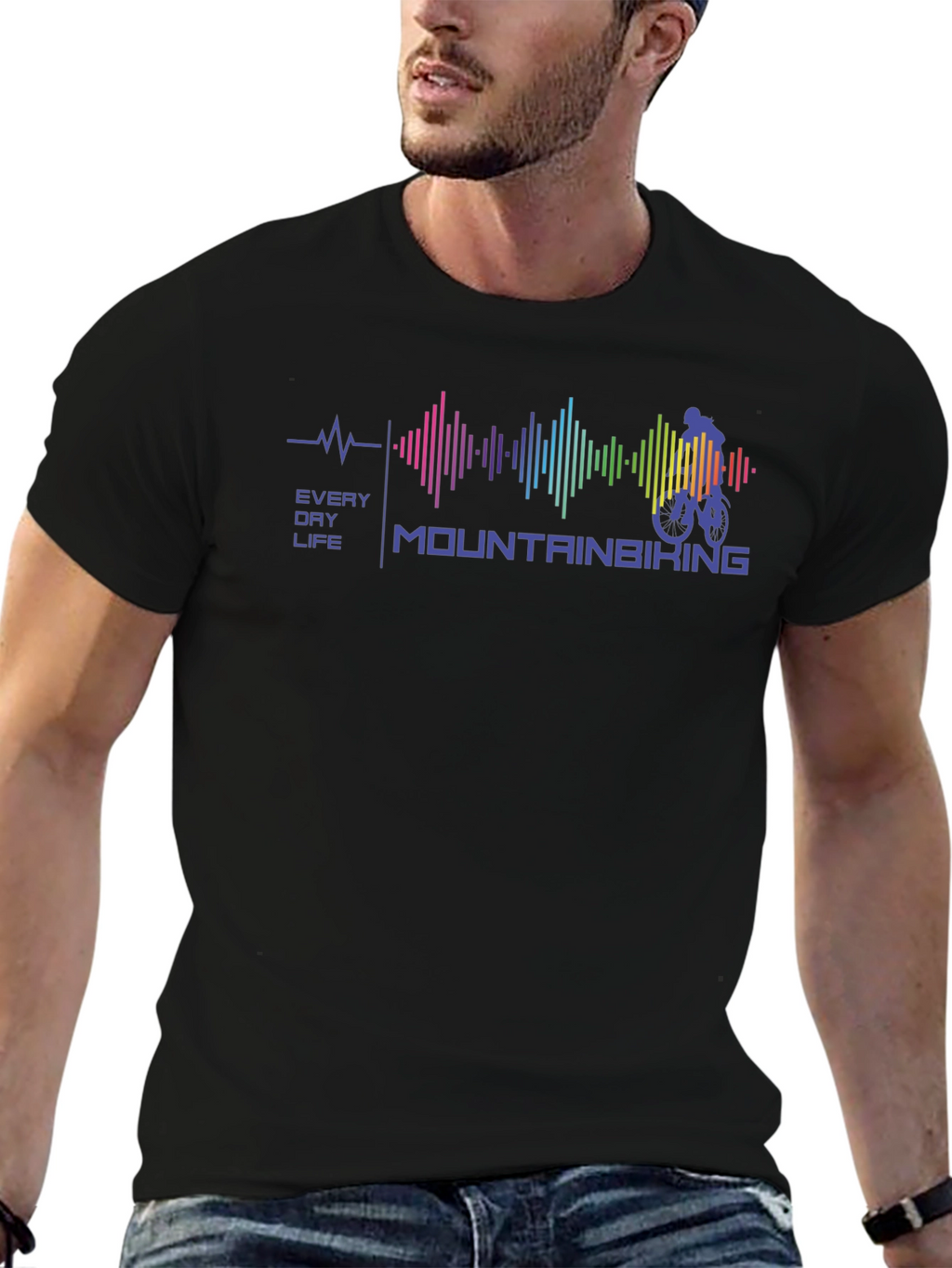 Mountain Biking Every Day Life Graphic Tee