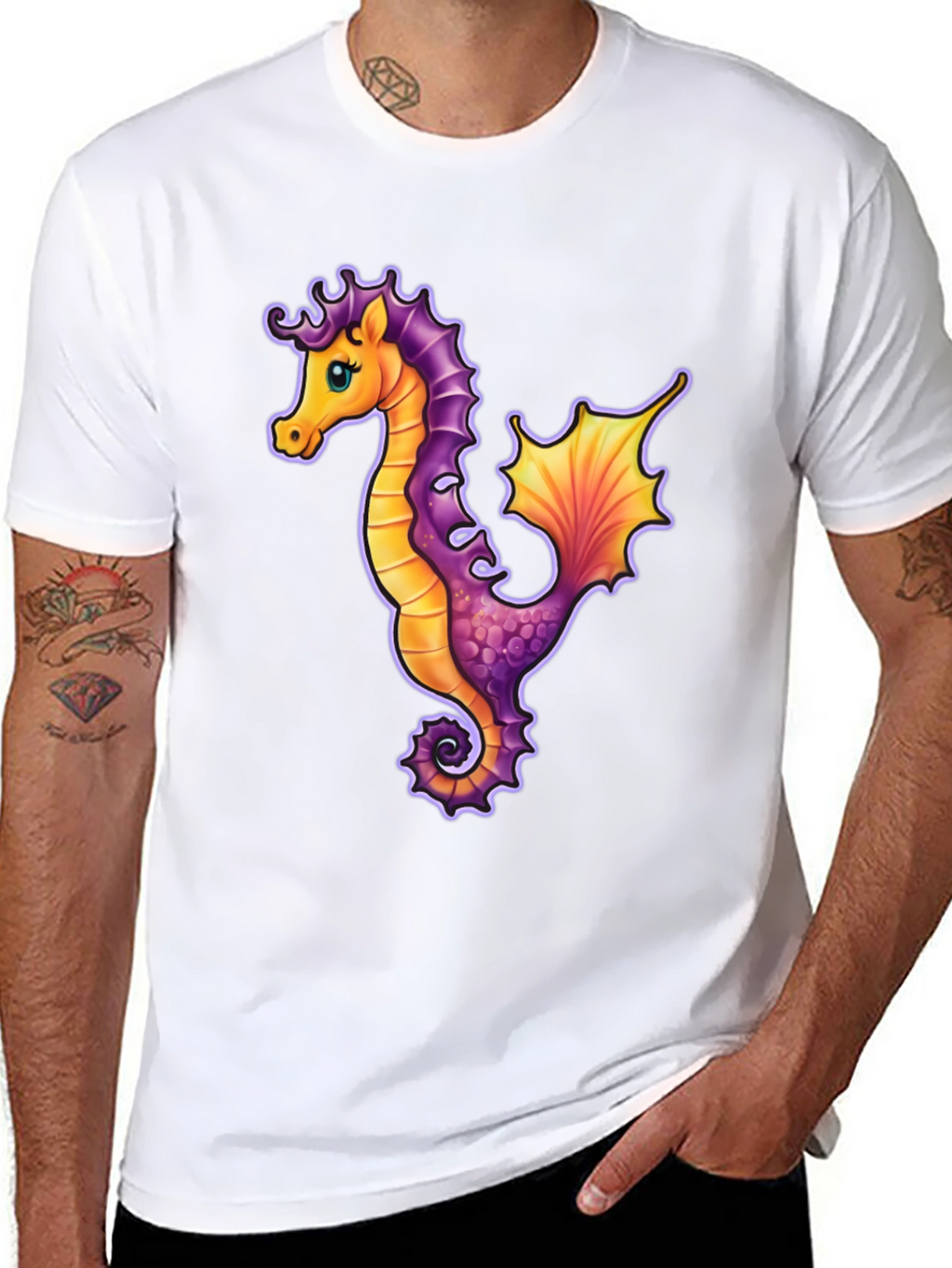Seahorse Graphic Tee - Unique Sea Life Design
